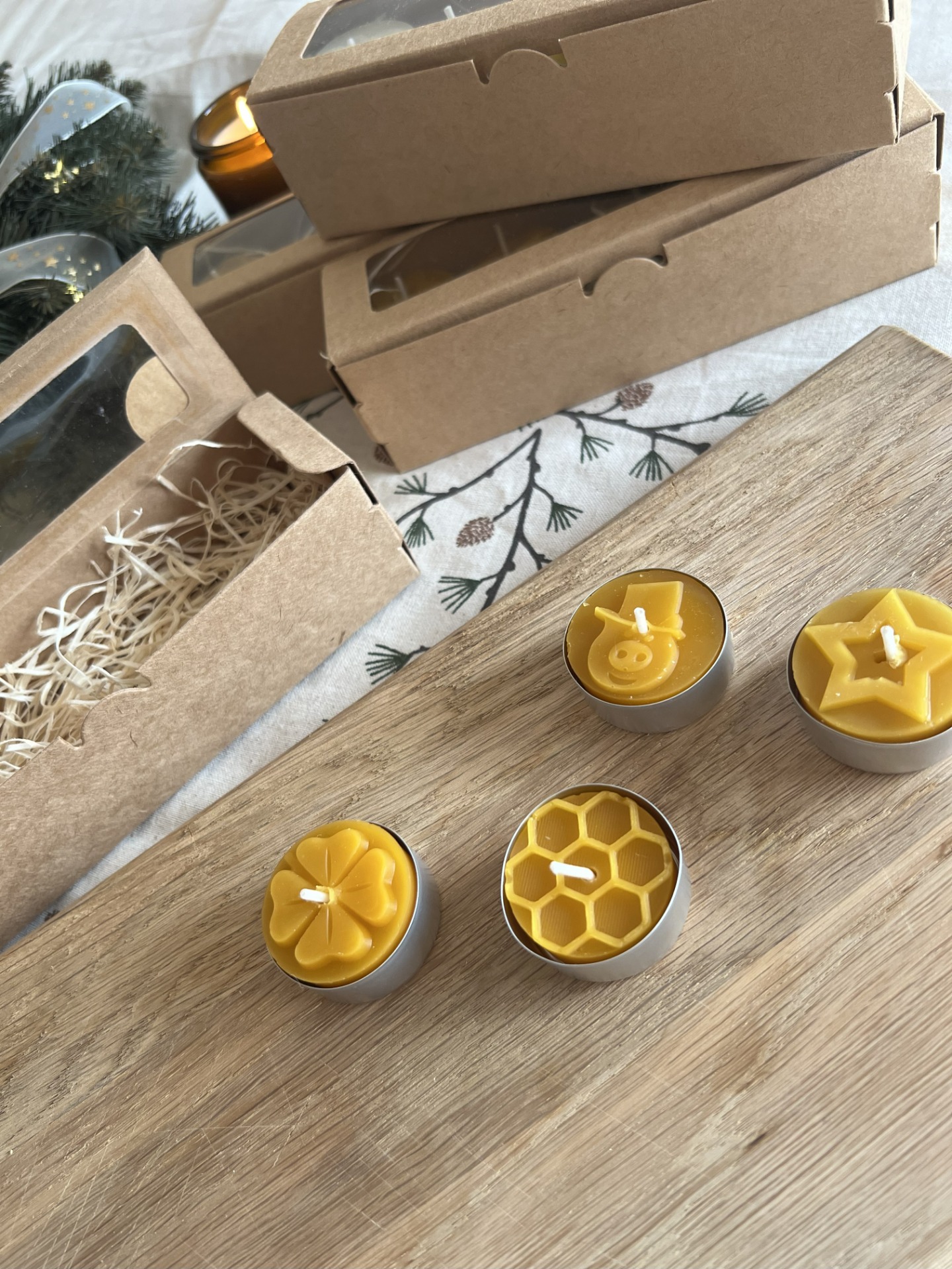 Sada svíček z včelího vosku