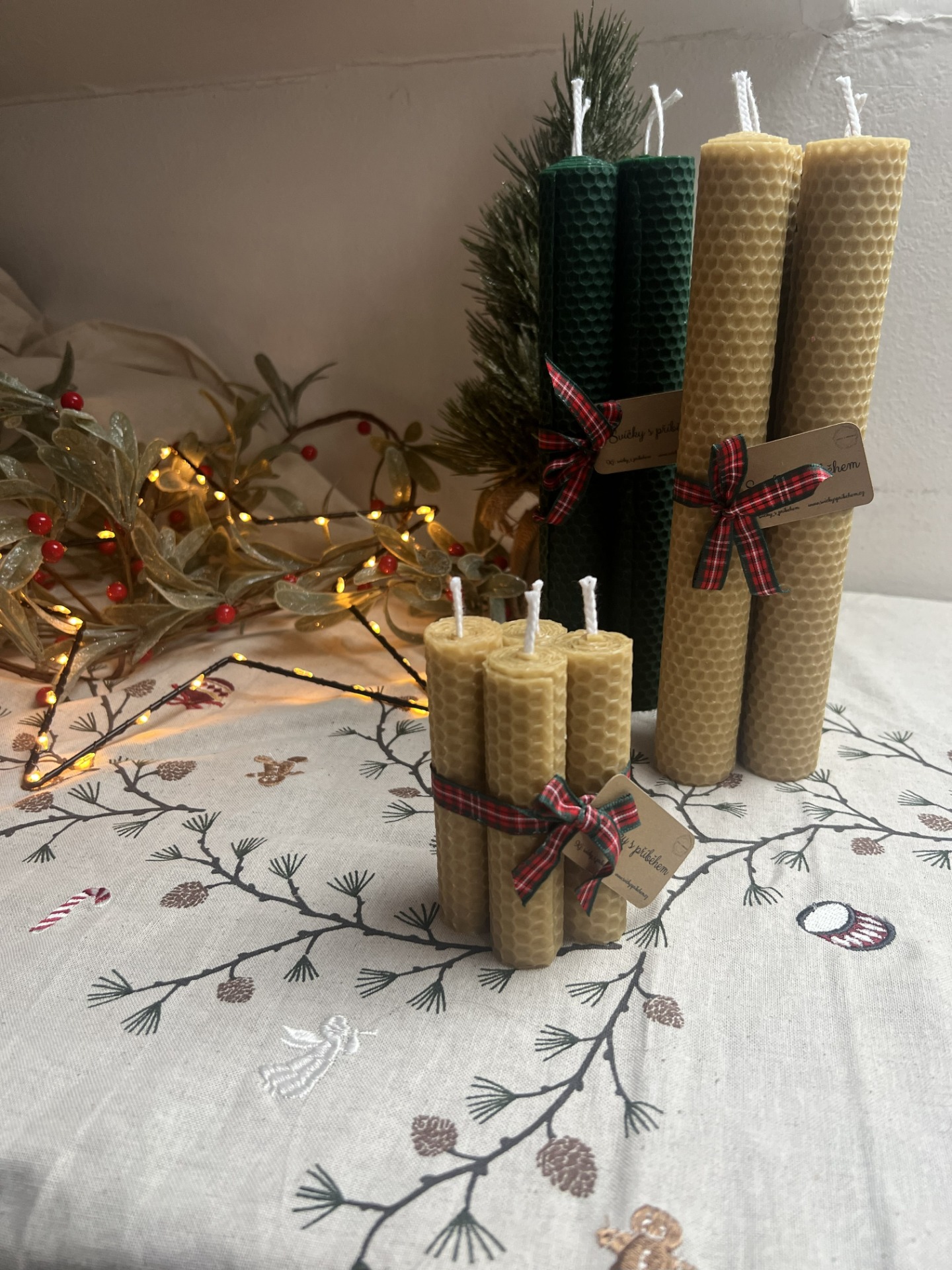Adventní motané svíčky z včelího vosku